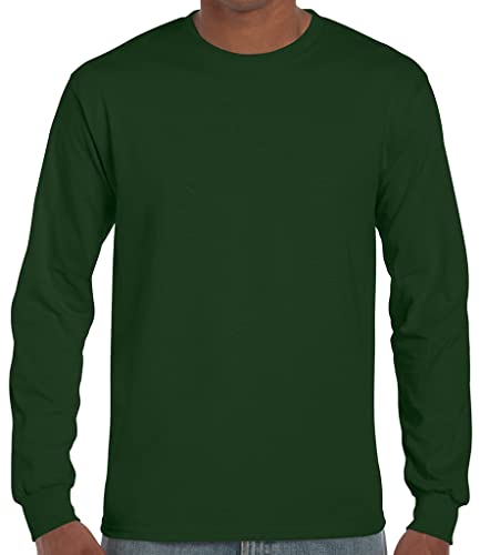 Gildan - Langarm T-Shirt Ultra '2400' / Forest Green, M M,Forest Green von Gildan