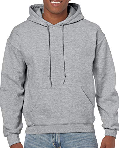 Gildan Herren Kapuzensweatshirt aus Fleece, Stil G18500 T-Shirt, Grau - Sport Grey, XL von Gildan