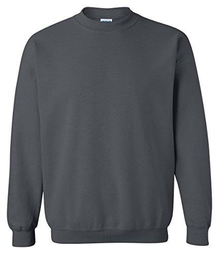 GILDAN Herren-Pullover mit Rundhalsausschnitt, Schwere Stoffqualität, 271,25 g/m², 50/50 Fleece Gr. XL, anthrazit von Gildan