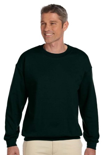 GILDAN Herren-Pullover mit Rundhalsausschnitt, Schwere Stoffqualität, 271,25 g/m², 50/50 Fleece Gr. XL, waldgrün von Gildan