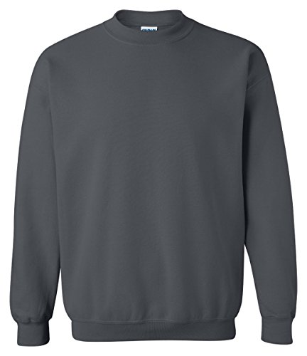GILDAN Herren-Pullover mit Rundhalsausschnitt, Schwere Stoffqualität, 271,25 g/m², 50/50 Fleece Gr. XXL, anthrazit von Gildan