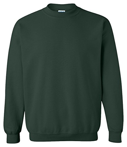 GILDAN Herren-Pullover mit Rundhalsausschnitt, Schwere Stoffqualität, 271,25 g/m², 50/50 Fleece Gr. XXL, waldgrün von Gildan