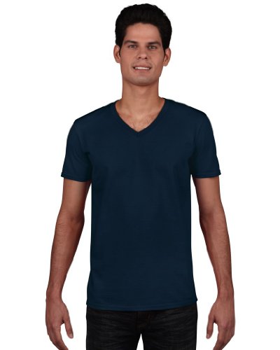 Gildan Men's Soft Style V-Neck T-Shirt-Navy-size2XL XXL,Navy von Gildan