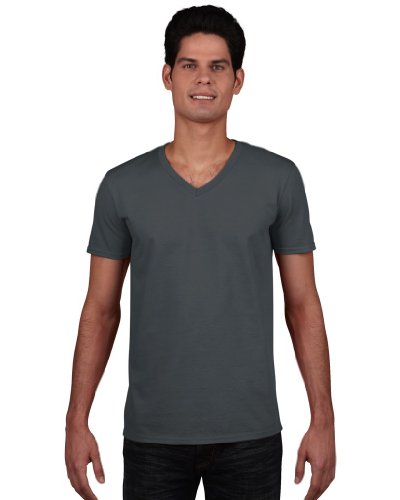 Gildan Soft Style 64 V00 T-Shirt, V-Ausschnitt XL Gris - charcoal von Gildan