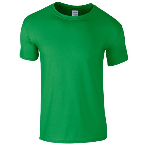 Gildan Soft-Style Herren T-Shirt, Kurzarm, Rundhalsausschnitt (3XL) (Irisches Grün) von Gildan