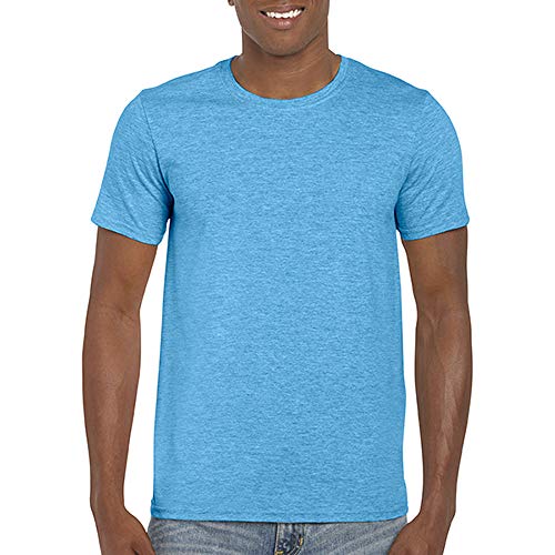 Gildan Soft-Style Herren T-Shirt, Kurzarm, Rundhalsausschnitt (M) (Saphirblau) von Gildan