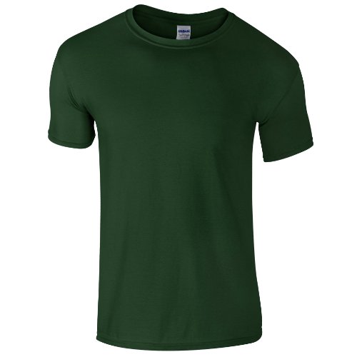 Gildan Soft-Style Herren T-Shirt, Kurzarm, Rundhalsausschnitt L,Grün von Gildan