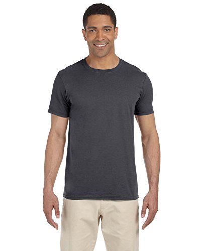 Gildan Soft-Style Herren T-Shirt, Kurzarm, Rundhalsausschnitt L,Kohlegrau von Gildan