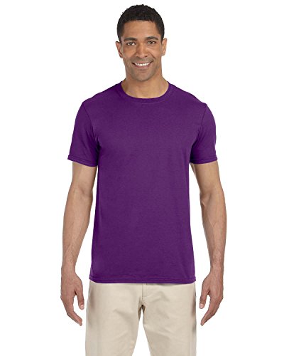 Gildan Soft-Style Herren T-Shirt, Kurzarm, Rundhalsausschnitt S,Lila von Gildan