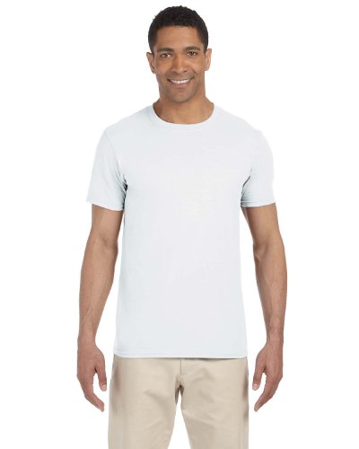 Gildan Soft-Style Herren T-Shirt, Kurzarm, Rundhalsausschnitt XL,Weiß von Gildan