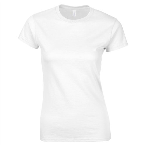 Gildan SoftStyle Ladies Fitted Ringspun T-Shirt SIZE M COLOUR White von Gildan