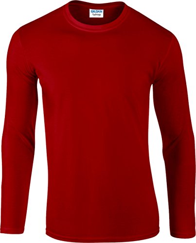 Gildan Softstyle, langärmeliges T-Shirt Gr. L, rot von Gildan