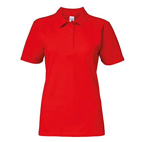 Gildan Softstyle Damen Kurzarm Doppel Pique Polo Shirt (2XL) (Rot) von Gildan