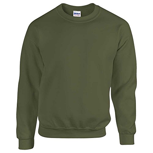 Gildan Sweatshirt, 50/50, Erwachsene, Rundhalsausschnitt, Super Weich, Unifarben Gr. S, military green von Gildan