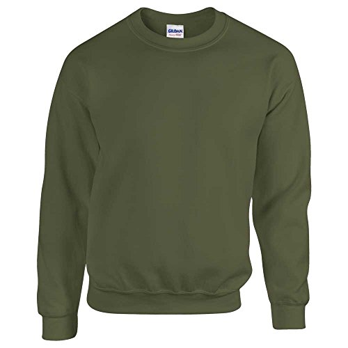 Gildan Sweatshirt, 50/50, Erwachsene, Rundhalsausschnitt, Super Weich, Unifarben Gr. XL, military green von Gildan