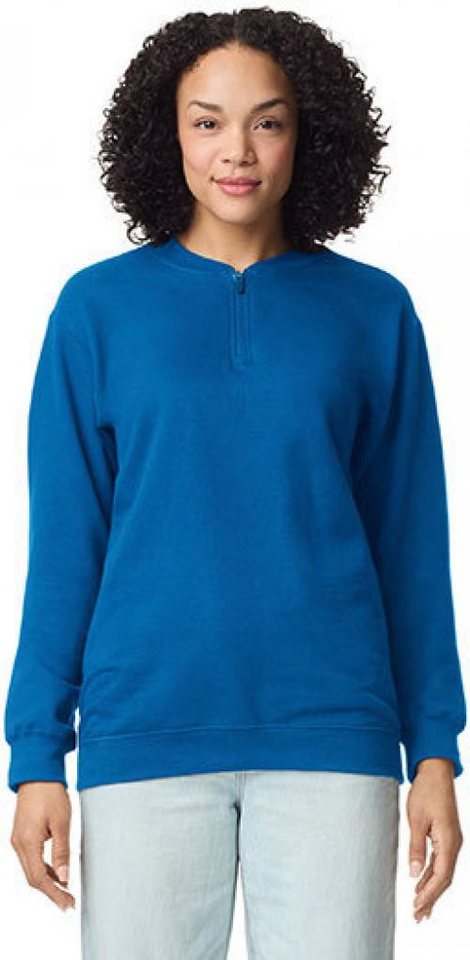 Gildan Sweatshirt Softstyle® Midweight Adult Fleece 1/4 Zip Sweatshirt Damen von Gildan