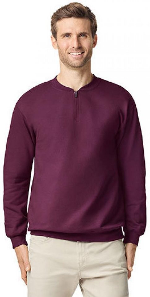 Gildan Sweatshirt Softstyle® Midweight Adult Fleece 1/4 Zip Sweatshirt Damen von Gildan