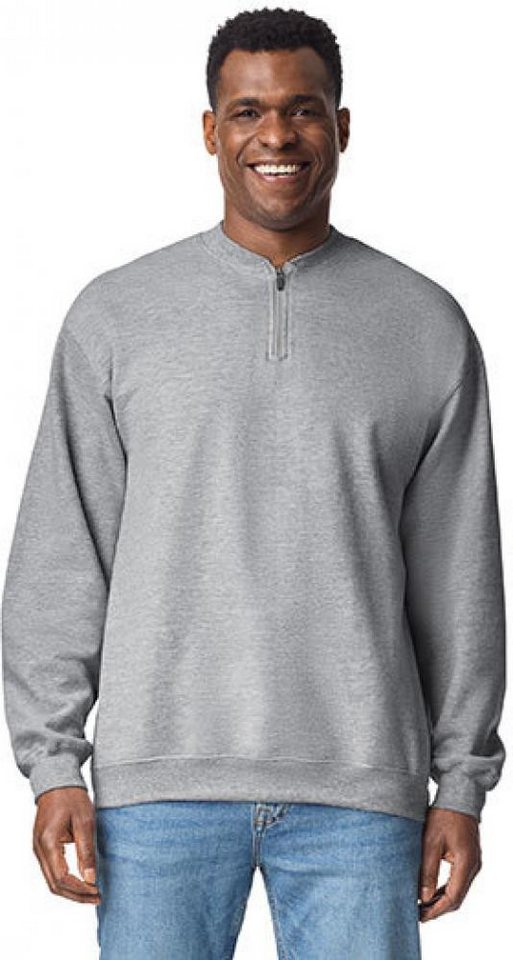 Gildan Sweatshirt Softstyle® Midweight Adult Fleece 1/4 Zip Sweatshirt Damen von Gildan