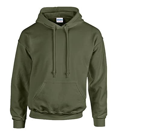 Gildan Sweatshirt mit Kapuze Heavy Blend M,1x Military Green & 1 HLKauf Block von Gildan