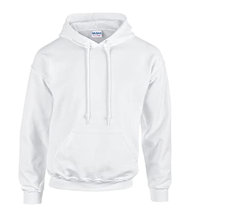 Gildan Sweatshirt mit Kapuze Heavy Blend S,1x Weiss & 1 HLKauf Block von Gildan