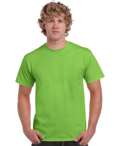 Gildan T-Shirt, Baumwolle, für Herren, kurze ärmel, Rundhals-Ausschnitt, stylisch Gr. XL, lime von Gildan