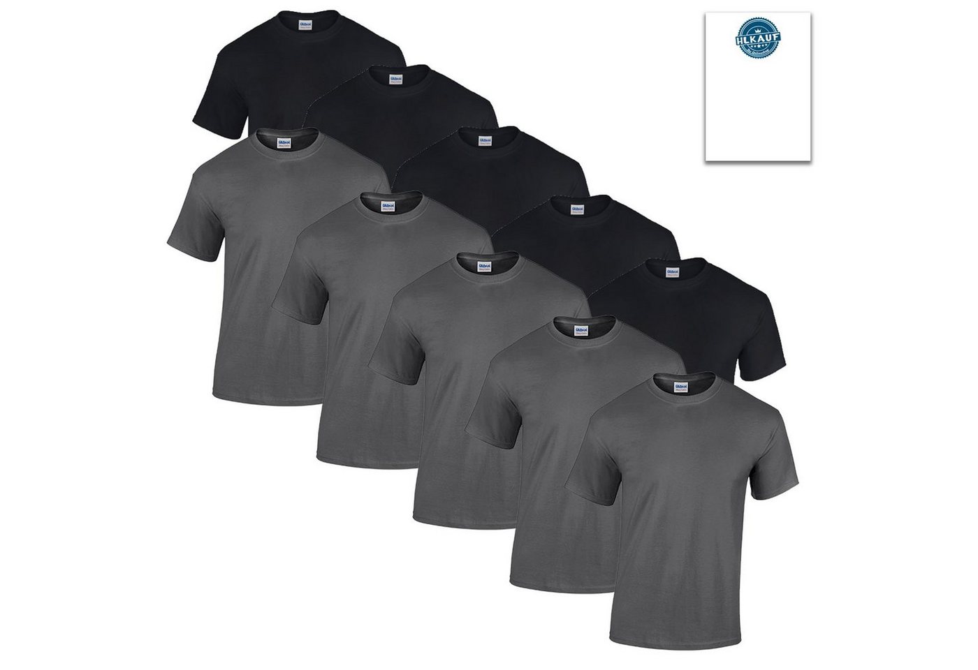 Gildan T-Shirt 10 T Shirts Heavy Cotton M L XL XXL 3XL 4XL 5XL Diverse Farben von Gildan