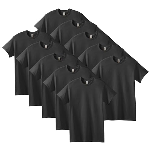 Gildan T-Shirt f r Erwachsene, schwere Baumwolle, Stil G5000, Multipack, Schwarz (1 St ck), Klein von Gildan