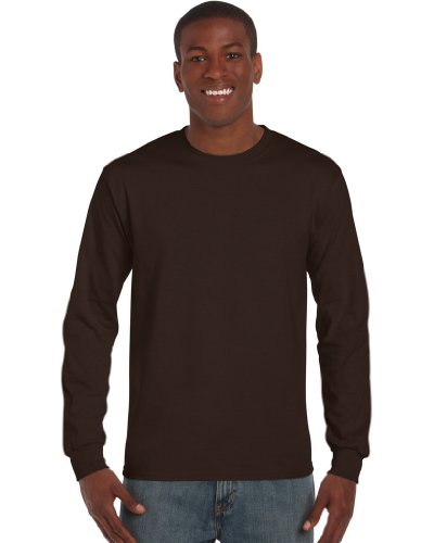 Gildan Ultra, Langarmshirt, Baumwolle Gr. X-Large, dark chocolate von Gildan