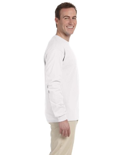 Gildan Soft Style L T-Shirt für Herren, G240, Weiß, G240 XL von Gildan