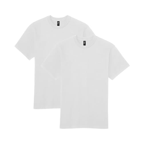 Gildan Uni-Erwachsene, 2-Pack, Style Gh000 T-Shirt, Weiß (2-er Pack), XL (2er von Gildan
