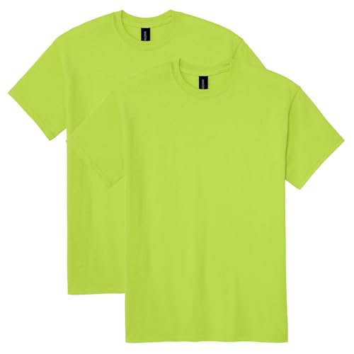 Gildan Uni-Erwachsene DryBlend, Style G8000, Multipack T-Shirt, Sicherheitsgrün (2er-Pack), XL von Gildan