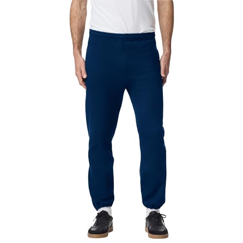 Gildan Uni-Erwachsene Sweathose aus Fleece mit Elastischem Unterteil und Taschen, Stil G18100 Hose, Marineblau, Klein von Gildan