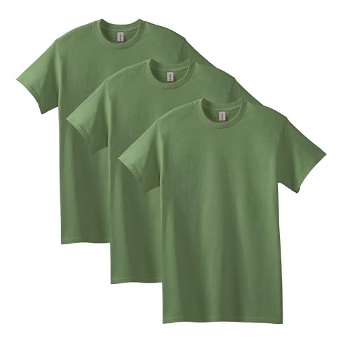 Gildan Uni-Erwachsene Schwerer Baumwolle, Stil G5000, Multipack T-Shirt, Militärgrün (3er-Pack), 3X-Groß von Gildan