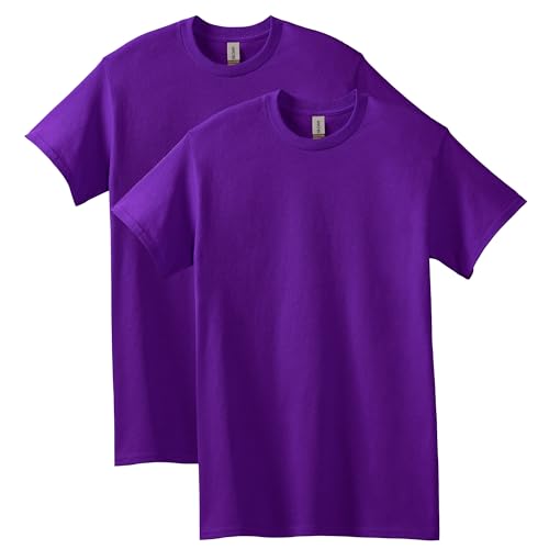 Gildan Uni-Erwachsene Heavy Cotton T-Shirt, Style G5000, Multipack Hemd, Violett (2er-Pack), Mittel von Gildan