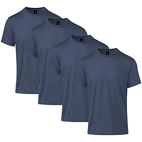 Gildan Uni-Erwachsene Softstyle CVC Kurzarm, Stil G67000/G64000cvc, Multipack T-Shirt, Navy Mist (4er-Pack), M von Gildan