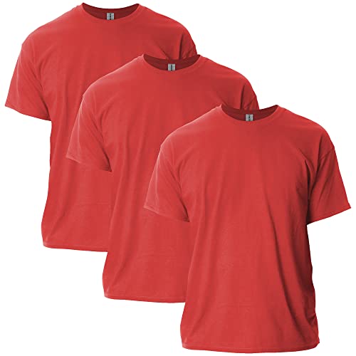 Gildan Uni-Erwachsene Ultra Cotton, Style G2000, Multipack T-Shirt, Rot (3er-Pack), XL von Gildan