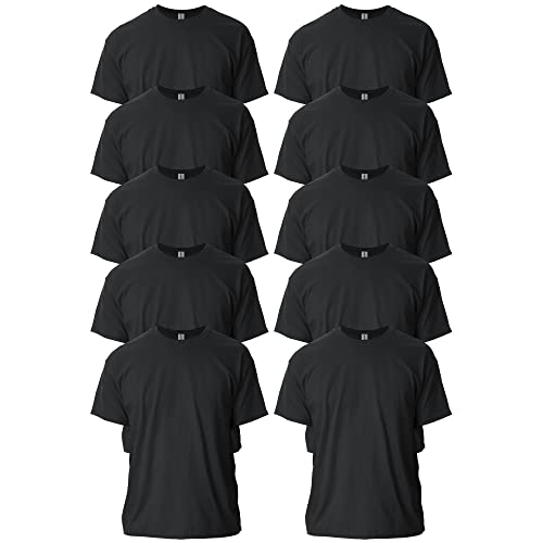 Gildan Uni-Erwachsene Ultra Cotton Style G2000 Multipack T-Shirt, Schwarz (10 Stück), 3XL (10er Pack) von Gildan