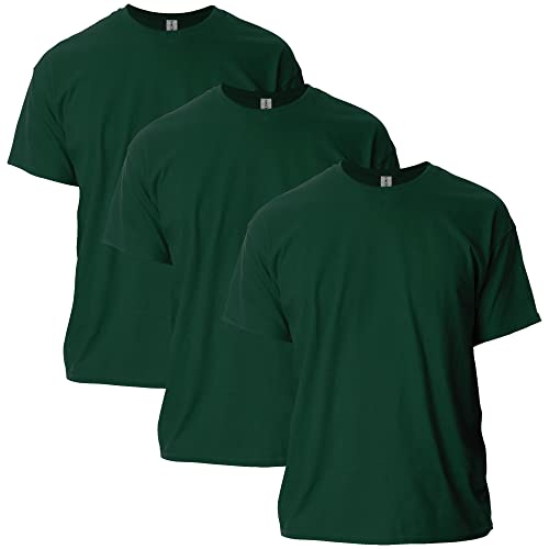 Gildan Unisex-Erwachsene Ultra Cotton, Style G2000, Multipack T-Shirt, Waldgrün (3er-Pack), 3XL von Gildan