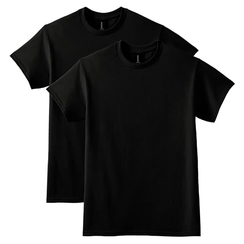 Gildan Unisex-Erwachsene DryBlend, Style G8000, Multipack T-Shirt, Schwarz (2er-Pack), XL von Gildan