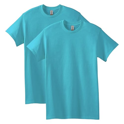 Gildan Unisex-Erwachsene Heavy Cotton, Style G5000, Multipack T-Shirt, Tropical Blue (2er-Pack), XL von Gildan