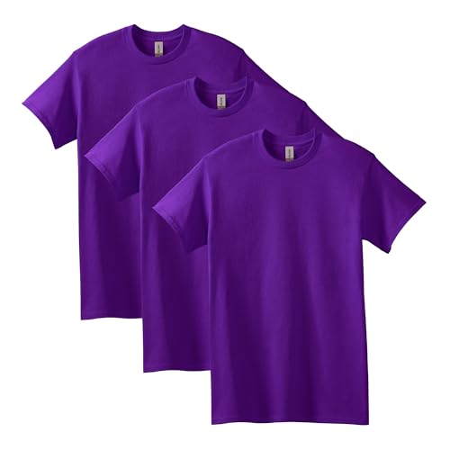 Gildan Unisex-Erwachsene Heavy Cotton, Style G5000, Multipack T-Shirt, Violett (3er-Pack), L von Gildan