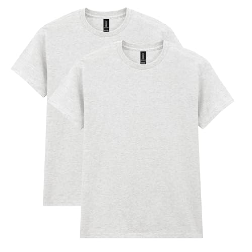 Gildan Unisex-Erwachsene Heavy Cotton T-Shirt, Style G5000, Multipack Hemd, Aschgrau (2er-Pack), L von Gildan