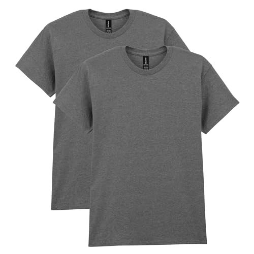 Gildan Unisex-Erwachsene Heavy Cotton T-Shirt, Style G5000, Multipack Hemd, Graphite Heather (2er-Pack), 3X-Groß von Gildan