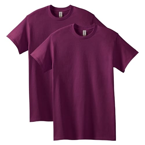 Gildan Unisex-Erwachsene Heavy Cotton T-Shirt, Style G5000, Multipack Hemd, Kastanienbraun (2er-Pack), L von Gildan