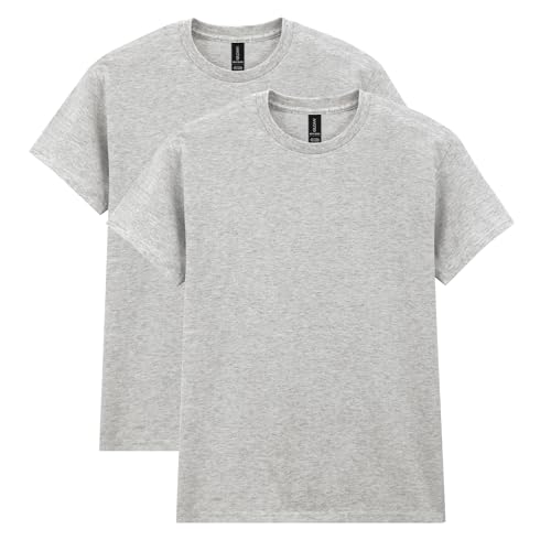 Gildan Unisex-Erwachsene Heavy Cotton T-Shirt, Style G5000, Multipack Hemd, Sport Grey (2er-Pack), L von Gildan