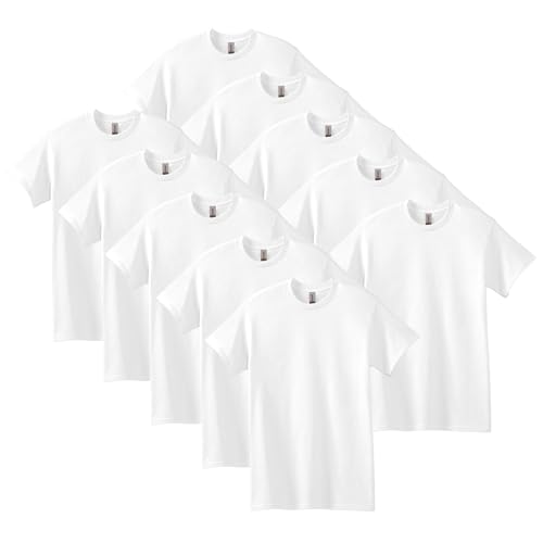 Gildan Unisex-Erwachsene Heavy Cotton T-Shirt, Style G5000, Multipack Hemd, Weiß (2-er Pack), 3X-Groß (2er von Gildan
