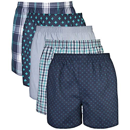 Gildan Unisex-Erwachsene Unterwäsche, Multipack Boxershorts, Marineblau, 5 Stück, XX-Large (5er Pack) von Gildan