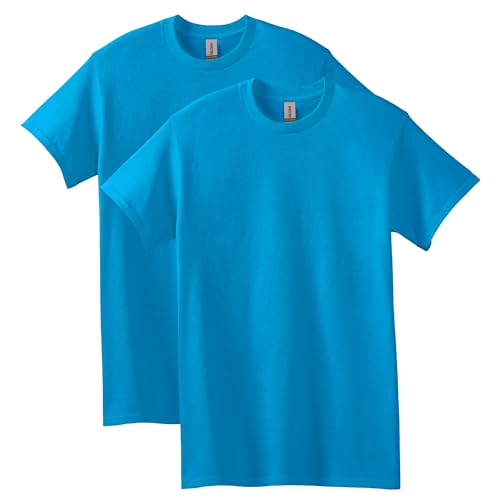 Gildan Unisex-Erwachsene T-Shirt aus Schwerer Baumwolle, Stil G5000, Multipack Hemd, Saphir (2er-Pack), L von Gildan