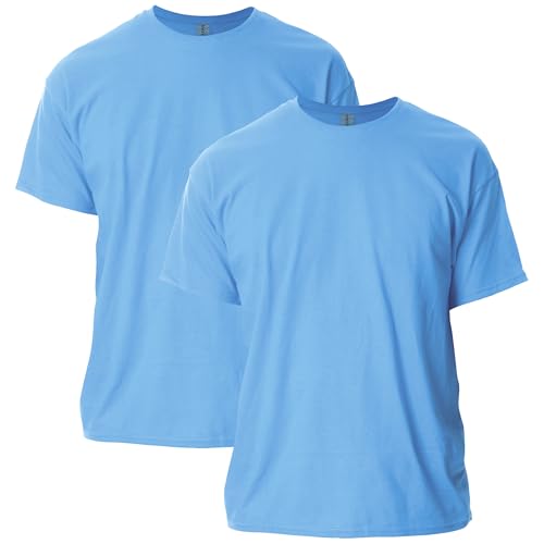 Gildan Unisex-Erwachsene Ultra Cotton, Style G2000, Multipack T-Shirt, Carolina Blue (2er-Pack), XXL von Gildan