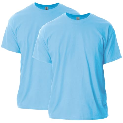 Gildan Unisex-Erwachsene Ultra Cotton, Style G2000, Multipack T-Shirt, Hellblau (2er-Pack), L von Gildan